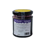 Blue berries raw honey spread jar back. Label with all the information. 