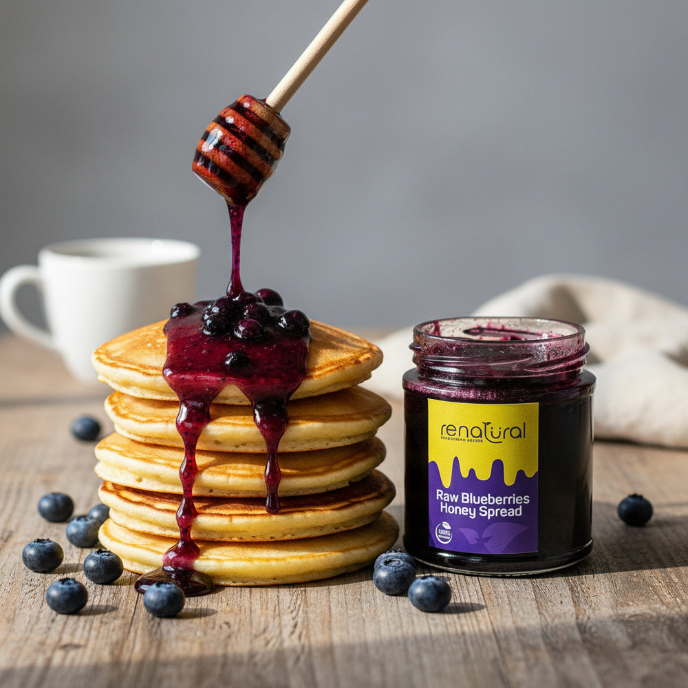 
                  
                    Load image into Gallery viewer, Wild Blueberries (Bilberries) in Raw Acacia Honey | Low-Temperature Crafted Delicacy 230 g
                  
                